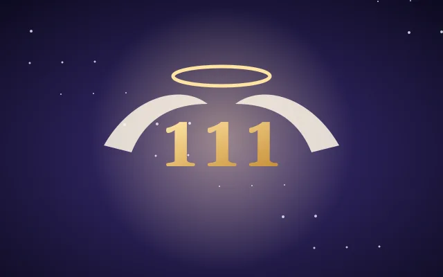Glowing repeating numbers with wings