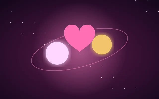 Two orbiting stars