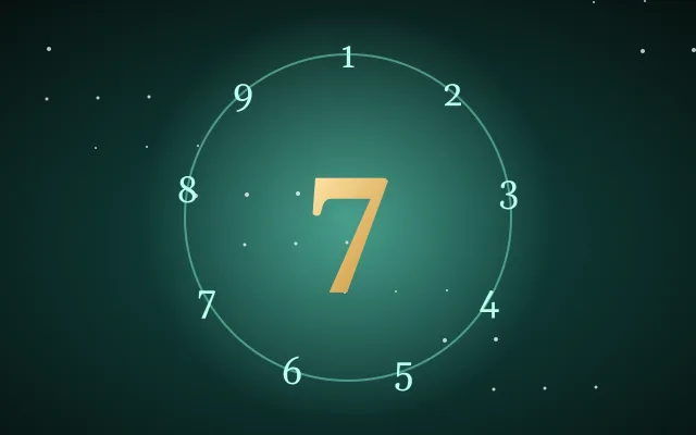 Glowing numbers in a circle